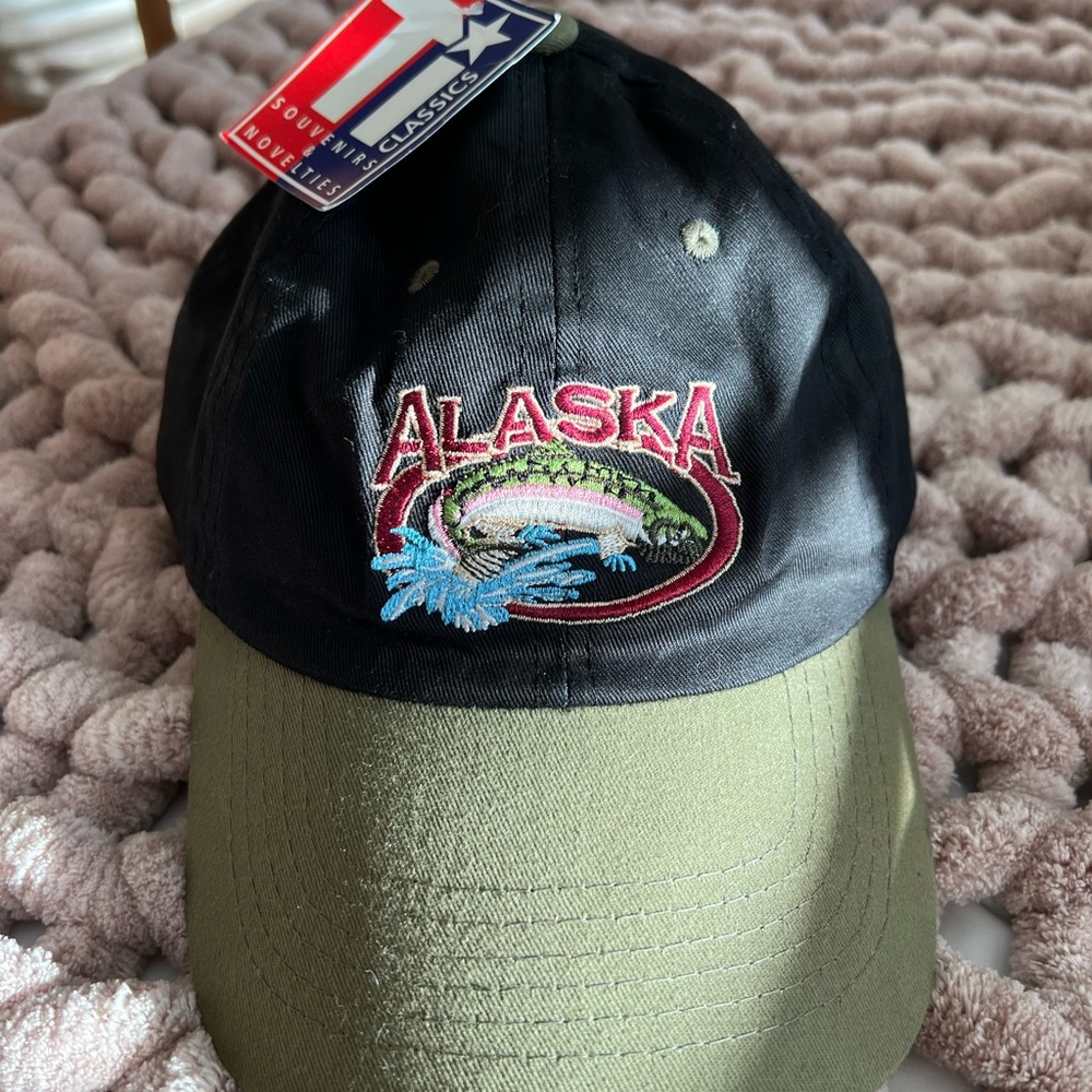 Alaska Embroidered Cap - Black and Olive